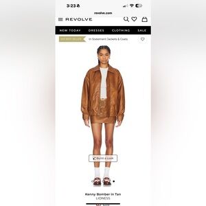 Lioness Tan Faux Leather Jacket
